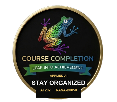 Stay Organized badge